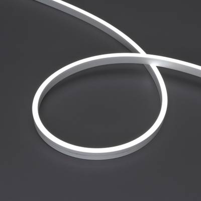 Герметичная лента MOONLIGHT-5000S-SIDE-2835-120-24V White (6х12mm, 10W, IP67) (Arlight, Вывод кабеля прямой)