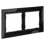 VLS110208 Рамка стеклянная VOLTUM S70 на 2 поста, (черный,стекло) (ТМ Maytoni)