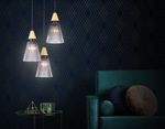 Светильник подвесной LH58112/3 BK/LW/SM черный/светлое дерево/дымчатый E14*3 max 40W D270*1200
