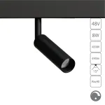 Магнитный трековый светильник Arte Lamp LINEA 0.1-10V A4680PL-1BK, 1хLED