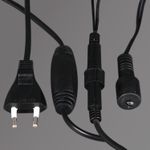 A-056AR BL/WT FLASH светодиодная гирлянда "бахрома" 5x0.6м 180LED черный провод влагозащищен.