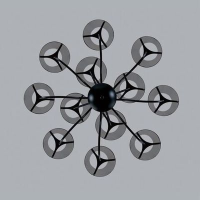 6570/12C MODERNI LN25 104 черный/дымчатый/металл/стекло Люстра потолочная G9 12*20W 220V SMOKY