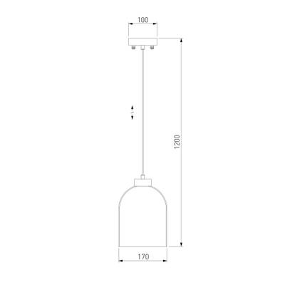 Подвесной светильник со стеклянным плафоном 50119/1 никель, E27х1