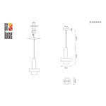 SL1210.403.01 Светильник подвесной ST-Luce Золотистый/Черный GU10 1*5W
