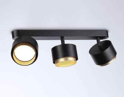 Светильник накладной TN71295/3 BK/GD черный/золото GX53/3 max 12W 400*95*137