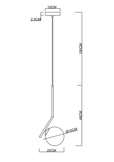 Подвесной светильник Arte Lamp BOLLA-UNICA A1924SP-1BK, 1хE14