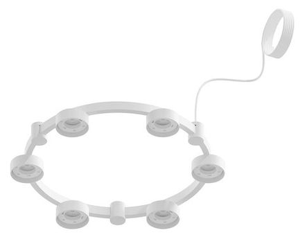 Корпус светильника Techno Ring подвесной для насадок Ø85мм C9231/6 SWH белый песок D550*70.5mm GX53/6