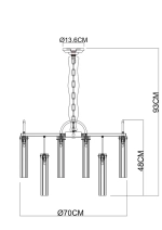 Подвесная люстра Arte Lamp BORGIA A4088LM-12AB, 12хG9