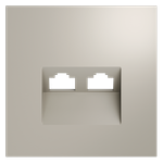 VLS001403 Накладка для розетки компьютерной двойной RJ45+RJ45 кат.6, S70 (кашемир). (ТМ Maytoni)