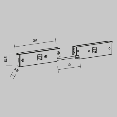Коннектор питания угловой с проводом 1см Levity, TRA184CPC-1B-3. TM Maytoni