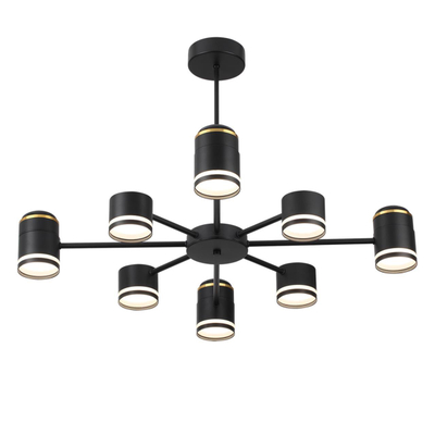 8234/8C COMFI LN25 000 черный, металл/акрил Люстра потолочная GX53 LED 8*10W + LED-проектор 4*5W 2700К 220V VIRSAVA
