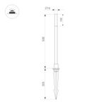 Светильник KT-CANNA-L500-1W Warm3000 (DG, 110 deg, 24V) (Arlight, IP65 Металл, 3 года)
