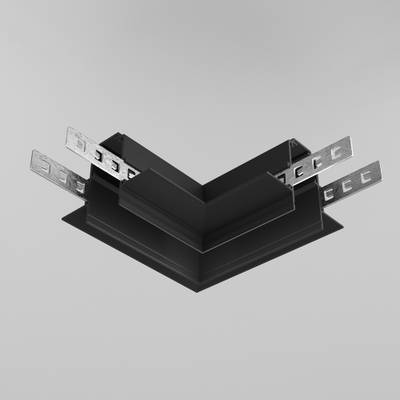 Коннектор угловой Exility встраиваемый под ГКЛ 12,5мм, черный, TRA034CL-42.12B. TM Maytoni