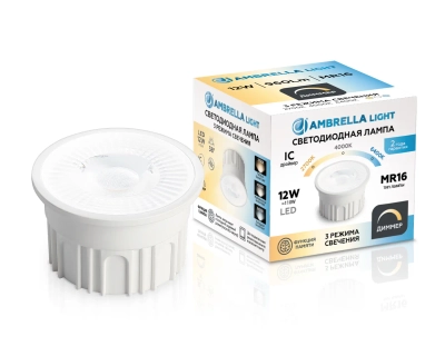 Лампа светодиодная 212610 Лампа LED MR16-PR 12W IC 220-240V 38° 6400K 4000K 2700K CCT Memory Dimmer