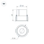 Светильник MS-ATLAS-BUILT-R66-15W Warm3000 (WH-BK, 35 deg, 230V) (Arlight, IP20 Металл, 5 лет)