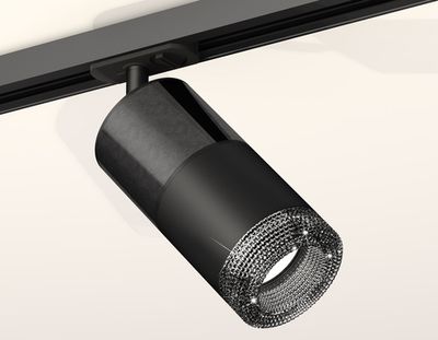 Комплект трекового светильника с композитным хрусталем XT7402051 SBK/DCH/BK черный песок/черный хром/тонированный MR16 GU5.3 (A2537, C7403, A2071, C7402, N7192)