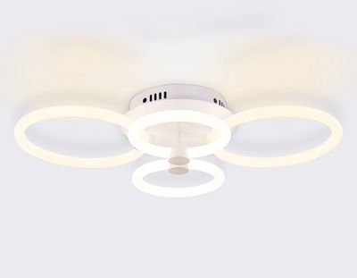 Потолочный светодиодный светильник с пультом FA3811/2+2 WH белый 3000K-6400K 82W 620*420*130 (ПДУ ИК)