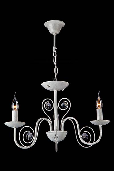 Классическая подвесная люстра 60018/3 белый с золотом