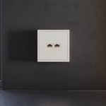 VLS001413 Накладка для розетки компьютерной двойной RJ45+RJ45 кат.6, S70 (хлопок). (ТМ Maytoni)