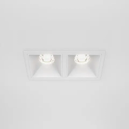 Встраиваемый светильник Alfa LED 4000K 2x10Вт 36° Dim Triac DL043-02-10W4K-D-SQ-W. TM Maytoni