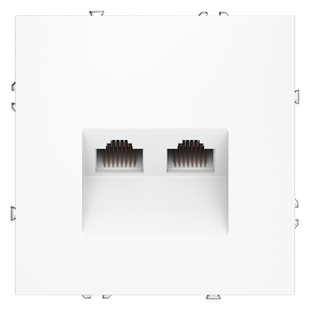 VLS060202 Розетка компьютерная встраиваемая VOLTUM S70 двойная RJ45+RJ45 кат.6, (белый матовый) (ТМ Maytoni)