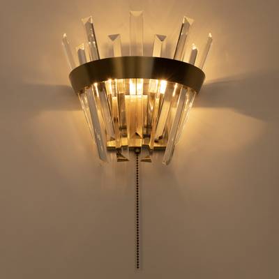 Citilux Вестерос CL307313 Бра хрустальное с выключателем Бронза