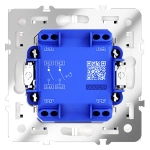 VLS020602 Выключатель с самовозвратом встраиваемый VOLTUM S70 двухклавишный 10А, (белый матовый). (ТМ Maytoni)