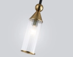 Светильник подвесной LH55251 BK/BS/CL черный/латунь/прозрачный E14 max 40W D65*1500
