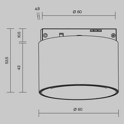 Трековый светильник Альфа С / Alfa S Levity 2700К 5Вт 36°, TR188-1-5W2.7K-M-BBS. TM Maytoni