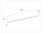 Светильник светодиодный диммируемый для шинопровода Magnetic 220V GL1262 BK черный IP20 9W 3000K-6400K 120° 232*25*42 (Без ПДУ)