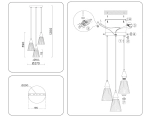 Светильник подвесной LH58112/3 BK/LW/SM черный/светлое дерево/дымчатый E14*3 max 40W D270*1200