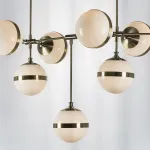 813191 Люстра GLOBO 9х40W E14 electroplating bronze/white Lightstar