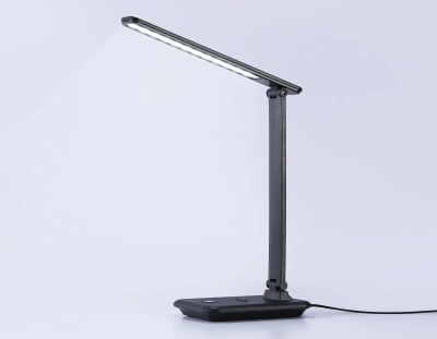Светодиодная настольная лампа с диммером DE503 BK черный LED 3000-6400K 9W