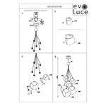 SLE103143-06 Светильник подвесной Черный/Белый E27 6*60W