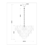Подвесная люстра ARTE LAMP KAPRI A4078LM-12GO, 12хE14