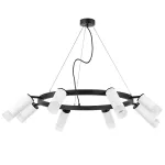 LR0183648641 Люстра RULLO 8х50W GU10 ЧЕРНЫЙ/БЕЛЫЙ (571018+214436-4+214486-4+202431-8)