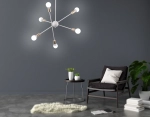 Подвесной светильник в стиле лофт TR80432/6 WH/GD белый/золото E27/6 max 60W D950*730