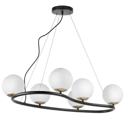 815360 Люстра CROCO 6х40W E14 ЧЕРНЫЙ МАТОВЫЙ/ЗОЛОТО Lightstar