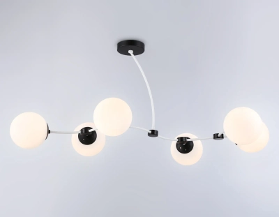 Подвесной светильник TR2552/6 WH/BK белый/черный E27/6 max 60W 1160*600*450