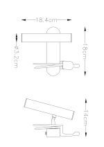 Бра Arte Lamp ALBERT A2173AP-1BK, 1хLED