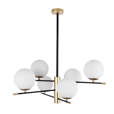 Люстра на штанге Arte Lamp ARKAB A2225LM-6BK, 6хE14