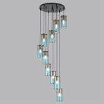 8401/10 MODERNI LN черный/античная бронза/серо-синий, металл/стекло Люстра E14 10*40W 220V MURANO