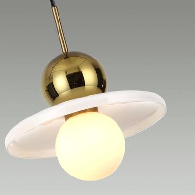 5014/1B MODERN ODL23 295 золотой/белый/белый матовый металл/стекло Подвес G9 LED 5W HATTY