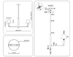 Светильник на штанге LH75162/7 BS/FR латунь/белый матовый E14*7 max 40W D890*580