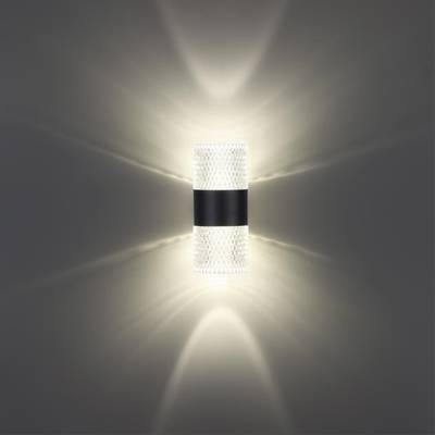 359294 STREET NT24 000 черный Светильник ландшафтный настенный IP65 LED 14W 4000K  175-265V ESTIMA