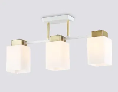 Светильник подвесной TR303045/3 WH/GD белый/золото E27/3 max 60W 540*100*270