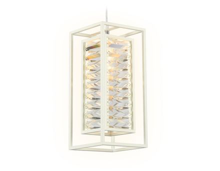 Подвесной светильник с хрусталем TR5042 WH/CL белый/прозрачный E14/1 max 40W 180*180*760