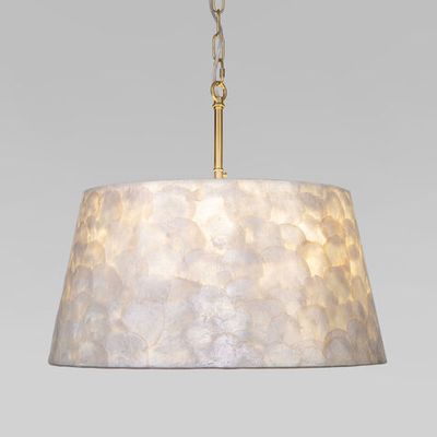 Умная люстра с перламутром 101013/5 латунь/перламутр