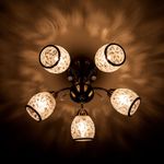 Люстра с плафонами с узором 30026/5 античная бронза