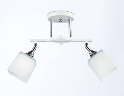 Светильник подвесной TR303062/2 WH/CH/FR белый/хром/белый матовый E27/2 max 40W 560*145*260